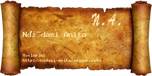 Nádasi Anita névjegykártya